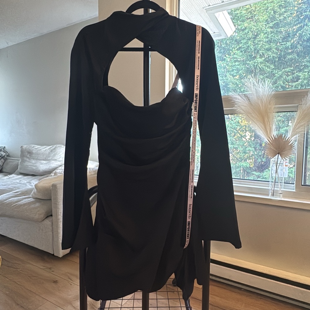 House of CB Black Bodycon Long Sleeve Dress